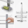 simplehuman Adjustable and Extendable Shower Caddy XL, Stainless Steel and Anodized Aluminum - 2