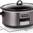 Crock-Pot Large 8 Quart Programmable Slow Cooker with Auto Warm Setting and Cookbook, Black Stainless Steel - 6