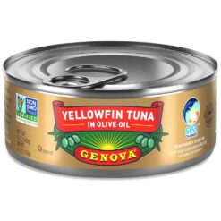 Genova Premium Yellowfin Tuna in Olive Oil, Wild Caught, Solid Light, 5 oz. Can (Pack of 24) - 1