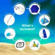 BEACHBUB All-In-One Beach Umbrella System. Includes 7.5 foot (50+ UPF) Umbrella, Oversize Bag, Base & Accessory Kit - 2