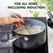 GreenPan Valencia Pro Hard Anodized Healthy Ceramic Nonstick 2QT and 3QT Saucepan Pot Set with Lids, PFAS-Free, Induction, Dishwasher Safe, Oven Safe, Gray - 10
