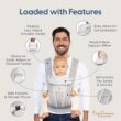 Ergobaby All Carry Positions Breathable Mesh Baby Carrier with Enhanced Lumbar Support & Airflow (7-45 Lb), Omni Breeze, Pearl Grey - 7