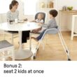 Ingenuity SmartClean Trio Elite 3-in-1 Convertible Baby High Chair, Toddler Chair, and Dining Booster Seat - Slate - 8