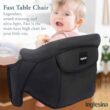 Inglesina Fast Table Chair - Award-Winning Baby High Chair for Eating & Dining - Compact, Portable & Foldable - Leaves No Scratches - for Babies 6-36 Months & 1-3 Year Old Toddler - Black - 6