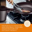 Bruntmor 2-in-1, 5 Quart Pre-seasoned Cast Iron Dutch Oven With Double Handles, 1.6 Quart Skillet lid with dual Handles for frying, Grill, Roating, Perfect for induction, Stovetop, BBQ Camping - 6