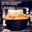 Uno Casa 2in1 Dutch Oven Large - 5 Quart Dutch Oven Pot with Lid, Seasoned Cast Iron Camping Stove for Bread, Heavy Duty Cast Iron Pot with Frying Pan - 5