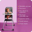 Century Dine On 4-in-1 High Chair, Grows with Child with 4 Modes, Metro Century Dine On 4-in-1 High Chair, Grows with Child with 4 Modes, Metro - 6
