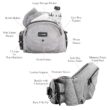Tushbaby - Safety-Certified Hip Seat Baby Carrier - Mom’s Choice Award Winner, Seen on Shark Tank, Ergonomic Carrier & Extenders for Newborns & Toddlers (Carrier, Grey) - 4