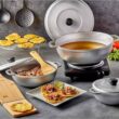 IMUSA USA Traditional Colombian Natural Caldero 3-Piece(1.5/3.5/7.0 Quart) Dutch Oven Set, Silver, Small - 5