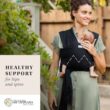 Moby Classic Baby Wrap (Black) - Baby Wearing Wrap For Parents On The Go - Baby Wrap Carrier For Newborns, Infants, and Toddlers-Baby Carrying Wrap For Babywearing, Breastfeeding, Keeping Baby Close - 3
