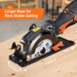 DOVAMAN Circular Saw, 5.8A Mini Circular Saw with Laser, 3500rpm, Metal Auxiliary Handle, Cutting Depth 1-11/16