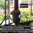 Sunnyglade 9' Solar LED Lighted Patio Umbrella with 8 Ribs/Tilt Adjustment and Crank Lift System (Light Tan) - 3