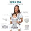 Ergobaby Omni 360 All-Position Baby Carrier for Newborn to Toddler with Lumbar Support (7-45 Pounds), Pure Black, 1 Count (Pack of 1) - 4