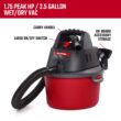 CRAFTSMAN CMXEVBE17250 2.5 Gallon 1.75 Peak HP Wet/Dry Vac, Portable Shop Vacuum with Attachments, Red, Black
