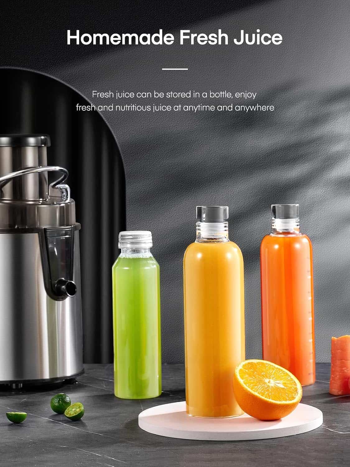 Juicer Machines, Aiheal Juicer Whole Fruit and Vegetables with 3 Speed Control, Centrifugal Juicer Juicer Machines, Aiheal Juicer Whole Fruit and Vegetables with 3 Speed Control, Centrifugal Juicer with Wide Mouth 3” Feed Chute, BPA Free, Easy to Clean, Juice Recipe Included - 7