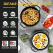 EDGING CASTING 2-in-1 Pre-Seasoned Cast Iron Dutch Oven Pot with Skillet Lid Cooking Pan, Cast Iron Skillet Cookware Pan Set with Dual Handles Indoor Outdoor for Bread, Frying, Baking, Camping, BBQ, 5QT - 6