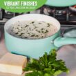 GreenLife Soft Grip Healthy Ceramic Nonstick, 1QT and 2QT Saucepan Pot Set with Lids, PFAS-Free, Dishwasher Safe, Turquoise - 8