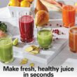 Hamilton Beach Juicer Machine, Centrifugal Extractor, Holds 40 oz. - 850W Motor, Silver Hamilton Beach Juicer Machine, Centrifugal Extractor, Big Mouth 3