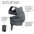 Boppy Baby Carrier- Adjustable ComfyFit, Heathered Gray, Hybrid Wrap with New Arm Straps to Fit More Bodies, 3 Carrying Positions, 0m+ 8-35lbs, Soft Yoga-Inspired Fabric Storage Pouch - 2