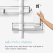 simplehuman Adjustable and Extendable Shower Caddy XL, Stainless Steel and Anodized Aluminum - 5