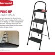 Rubbermaid RMS-3T 3-Step Steel Step Stool with Project Tray, 225-pound Capacity,Black - 2