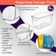 ClearSpace Plastic Storage Bins with Lids – Perfect Kitchen Organization or Pantry Fridge Organizer, and Bins, Cabinet Organizers - 4