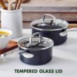 GreenPan Chatham Black Prime Midnight Hard Anodized Healthy Ceramic Nonstick, 1QT and 2QT Saucepan Pot Set with Lids, PFAS-Free, Dishwasher Safe, Oven Safe, Black - 5