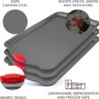Nonstick Baking Sheet Tray Set of 3 - These Cookie Sheet Pans are Non-toxic, Dent, Warp, and Rust Resistant. Made with Heavy Gauge Carbon Steel for Oven Baking Sheets. - 5
