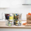 ClearSpace Plastic Storage Bins with Lids – Perfect Kitchen Organization or Pantry Fridge Organizer, and Bins, Cabinet Organizers - 8