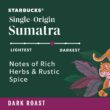 Starbucks K-Cup Coffee Pods Dark Roast Coffee Sumatra for Keurig Brewers - 6 boxes (60 pods total)