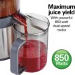 Hamilton Beach Juicer Machine, Centrifugal Extractor, Holds 40 oz. - 850W Motor, Silver Hamilton Beach Juicer Machine, Centrifugal Extractor, Big Mouth 3