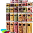 68 PCS Airtight Food Storage Containers With Lids BPA Free,Cereal Containers Storage for Kitchen Pantry Organization and Storage, Dishwasher safe,Include Labels Marker Spoon Set,Cereal, Flour Sugar - 1