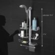 simplehuman Adjustable and Extendable Shower Caddy XL, Stainless Steel and Anodized Aluminum - 9