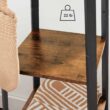 VASAGLE ALINRU Coat Rack with 3 Shelves, Stand with Hooks for Scarves, Bags and Umbrellas, Steel Frame, Industrial Style, Rustic Brown and Black ULCR80X - 6