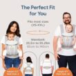 Ergobaby All Carry Positions Breathable Mesh Baby Carrier with Enhanced Lumbar Support & Airflow (7-45 Lb), Omni Breeze, Pearl Grey - 8