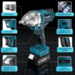 Seesii Cordless Electric Impact Wrench 1/2 inch for Car Home, 580Ft-lbs(800N.m) Brushless, 3300RPM High Torque Gun w/ 2x 4.0Ah Battery,Charger & 6 Sockets, WH710 - 9