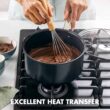 GreenPan Chatham Black Prime Midnight Hard Anodized Healthy Ceramic Nonstick, 1QT and 2QT Saucepan Pot Set with Lids, PFAS-Free, Dishwasher Safe, Oven Safe, Black - 4