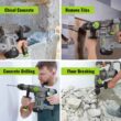 WORKPRO Premium 1-1/4 Inch SDS-Plus Rotary Hammer Drill, 12.5AMP, Heavy Duty Corded Version for Concrete Demolition Chipping Rotomartillo, 5 SDS-Plus Bits - 7