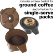 Hamilton Beach FlexBrew Trio 2-Way Coffee Maker, Compatible with K-Cup Pods or Grounds, Single Serve & Full 12c Pot, Permanent Gold-Tone Filter, Black & Silver - 3