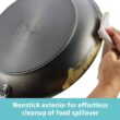 Circulon 84567 3-Qt.Covered Straining Pour Spouts Hard Anodized Aluminum Saucepan, 3 quart, Oyster Gray - 6