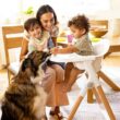 Munchkin® Float™ Foldable Baby and Toddler High Chair - Easy Clean, Compact and Lightweight, Great for Small Spaces, White with Wooden Legs - 3