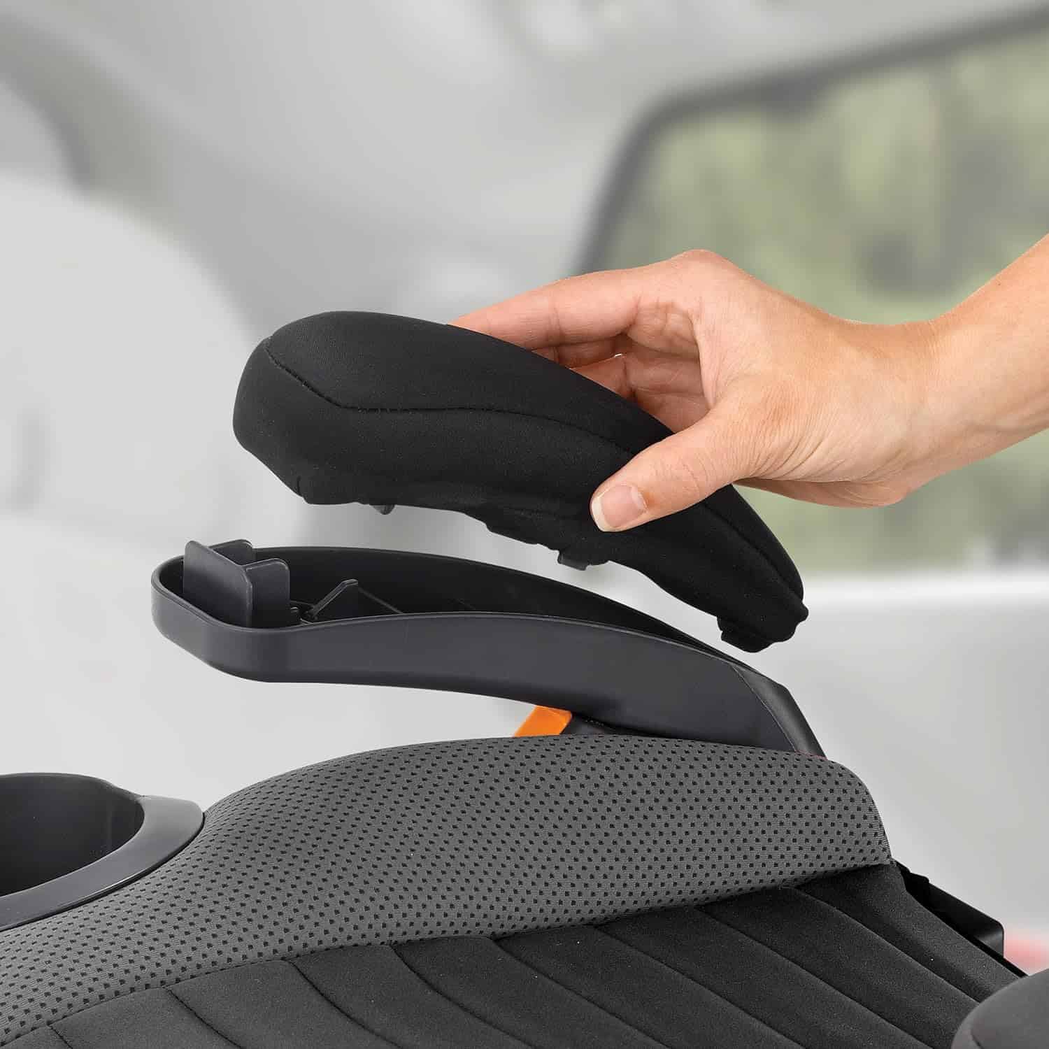 Chicco GoFit Backless Booster Car Seat, Travel Booster Seat for Car, Portable Car Booster Seat for children 40-110 lbs. | Shark/Black/Grey Chicco GoFit Backless Booster Car Seat, Travel Booster Seat for Car, Portable Car Booster Seat for children 40-110 lbs. | Shark/Black/Grey - 6