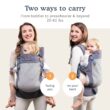Beco Toddler Carrier with Extra Wide Seat - Toddler Carrying Backpack Style and Front-Carry - Lightweight & Breathable Child Carrier - Toddler Sling Carrier 20-60 lbs (Cool Dark Grey) - 2