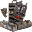 The Ryker Bag PRO Official Tool Roll Organizer – 4 Detachable Tool Pouches + Wrench Organizer, Heavy Duty Tool Bags for men + women Roll Up Tool Bag for Mechanic/Electrician Tools Storage - 1