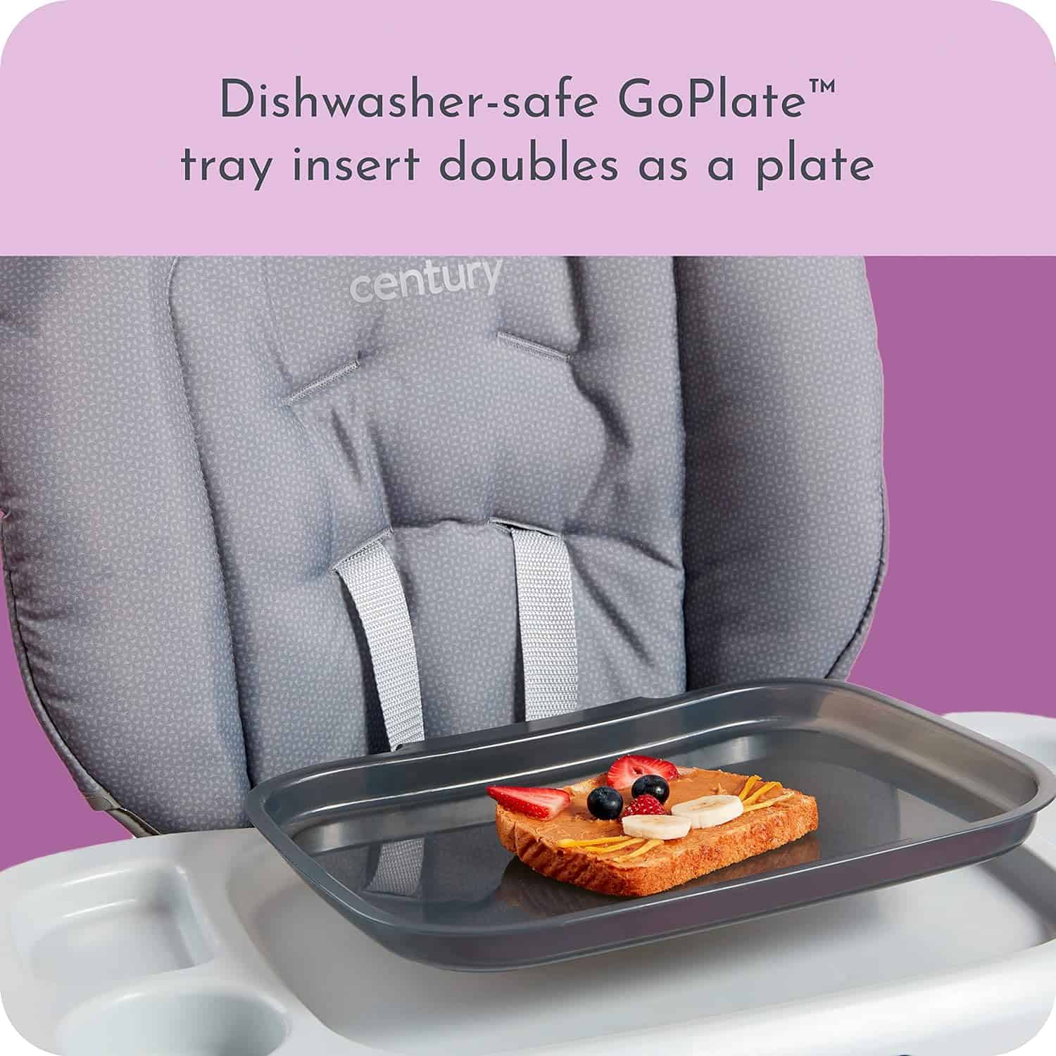 Century Dine On 4-in-1 High Chair, Grows with Child with 4 Modes, Metro Century Dine On 4-in-1 High Chair, Grows with Child with 4 Modes, Metro - 4