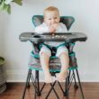 Baby Delight Go with Me Uplift Deluxe Portable High Chair | Indoor and Outdoor | Teal and Grey - 4