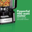 Hamilton Beach Stack & Snap Food Processor and Vegetable Chopper, BPA Free, Stainless Steel Blades, 12 Cup Bowl, 2-Speed 450 Watt Motor, Black (70725A) - 8