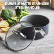 GreenPan Chatham Hard Anodized Healthy Ceramic Nonstick, 3QT Saucepan Pot with Lid, PFAS-Free, Dishwasher Safe, Oven Safe, Gray - 7
