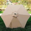 Blissun 7.5 ft Patio Umbrella, Yard Umbrella Push Button Tilt Crank (Tan) - 2