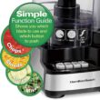 Hamilton Beach Stack & Snap Food Processor and Vegetable Chopper, BPA Free, Stainless Steel Blades, 12 Cup Bowl, 2-Speed 450 Watt Motor, Black (70725A) - 4